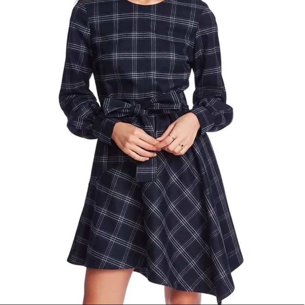 Soft Plaid Asymmetrical Hem Long Sleeve